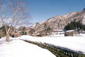 飛騨高山の冬。雪景色